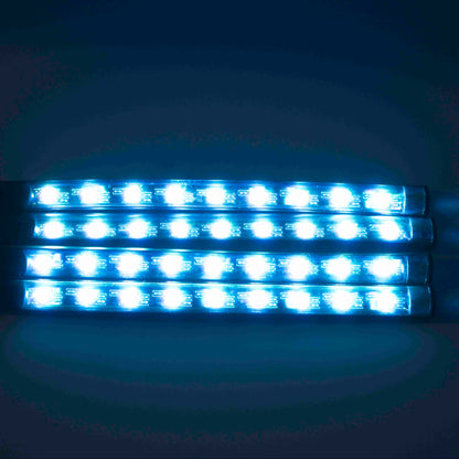 RGB Car Interior Atmosphere Light Kit – 8-Color LED Footwell Lighting with Voice Control, Music Sync & APP Remote