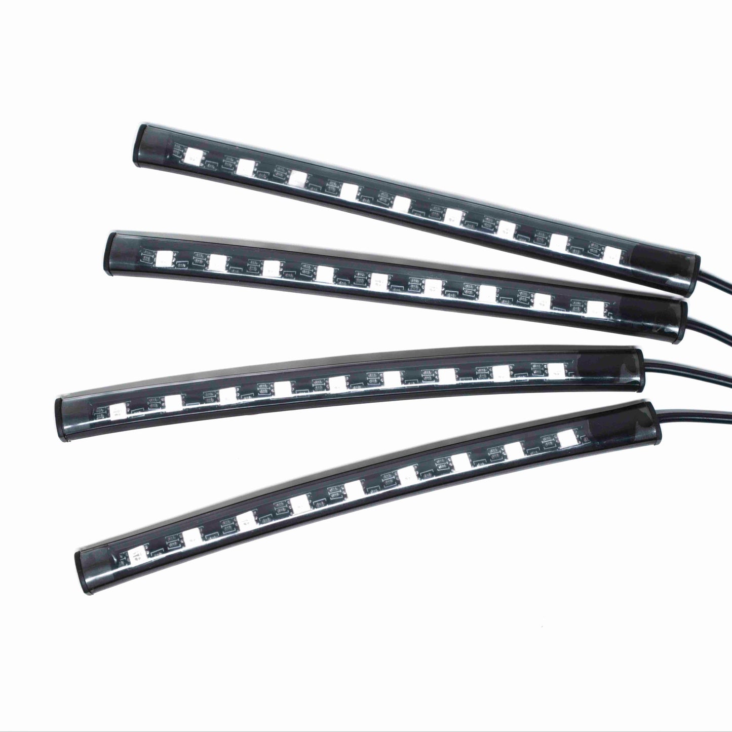 RGB Car Interior Atmosphere Light Kit – 8-Color LED Footwell Lighting with Voice Control, Music Sync & APP Remote