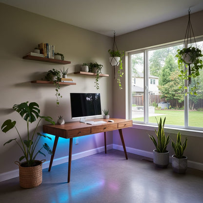 RGB Car Interior Atmosphere Light Kit – 8-Color LED Footwell Lighting with Voice Control, Music Sync & APP Remote